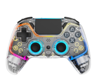 Akcesoria do konsol DELTACO Pad bezprzewodowy PS4 GAM-169-T Transparentny RGB
